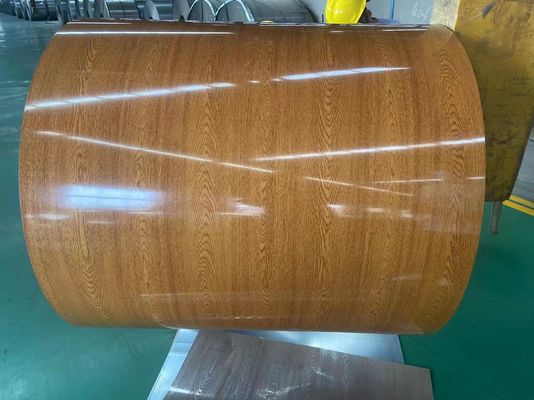 PVDF Printech Wooden Grain Color Coil 50-letnia gwarancja 3003H24 Aluminium Coil 0,80*1200 Kolorowa powłoka