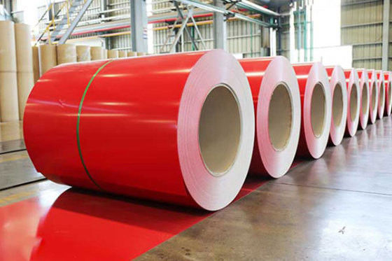 Wysoka odporność na działanie pogody Z50~275 PPGI Prepaint Color Coating Roll Rot / Red DX51D lub S320gd