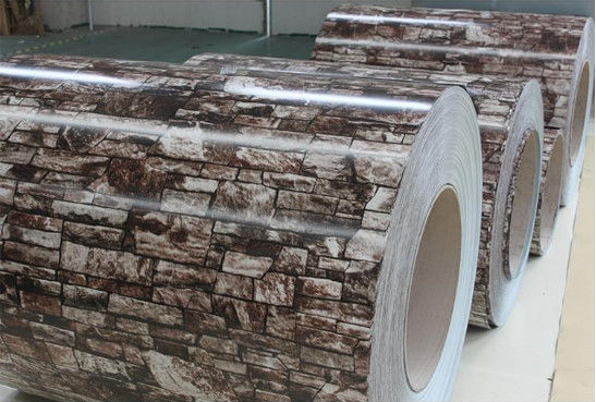 ASTM A755 0,85mm Brick Grain PPGL Pre Painted Galvalume Coil
