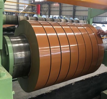 Film PVC PPGL RAL2004 A120 25/8μm Beckers Przedmalowane paski stalowe Galvalume Kolorowe powlekane cewki szczeliny