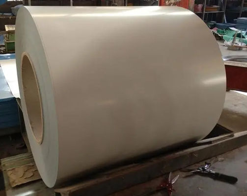 RAL1014 PVDF z kości słoniowej AkzoNobel Aluminium Coils 3003 H24 PE/Color Coated/Prepainted/Color Coated Aluminium Mill Finished