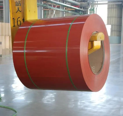 Czerwony kolor Z225 0,75*1220 PPGI Przedfarbowane cewki stalowe HDP S320GD Europejski standard EN10169